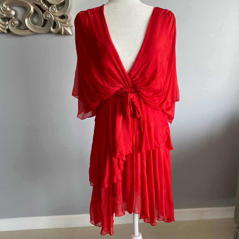 Red cocktail dress